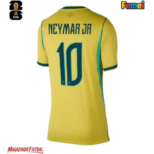 Brazilia Neymar Jr #10 Echipament de Fotbal Replică Mondial 2026 Femei Acasa Brazilia Neymar Jr #10 Echipament de Fotbal Replică Mondial 2026 Femei Acasa